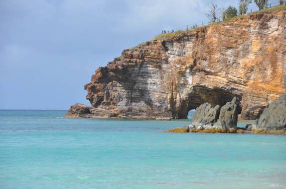 Formações rochosas na Baie Rouge, região de Marigot - St Martin, no Caribe